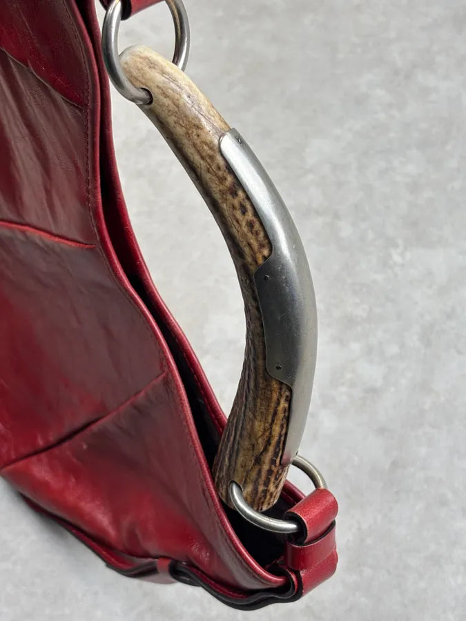 2000s Yves Saint Laurent Bordeaux Leather Mombasa Handle Bag by Tom Ford   WFBmpEy 6
