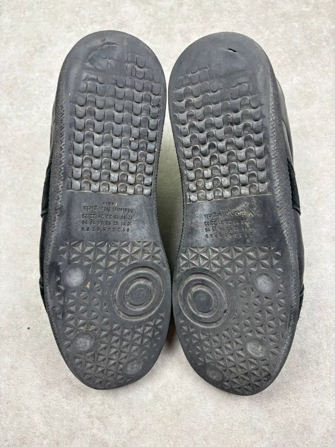 Maison Margiela Replica Gats Black Leather Sneakers dMxeVMT 6