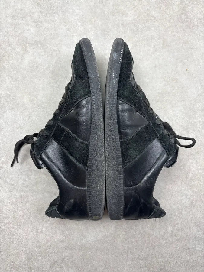 Maison Margiela Replica Gats Black Leather Sneakers dMxeVMT 3
