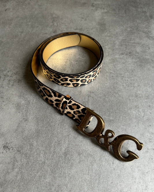 Dolce & Gabbana Kim Leopard Print Belt (OS) - 1