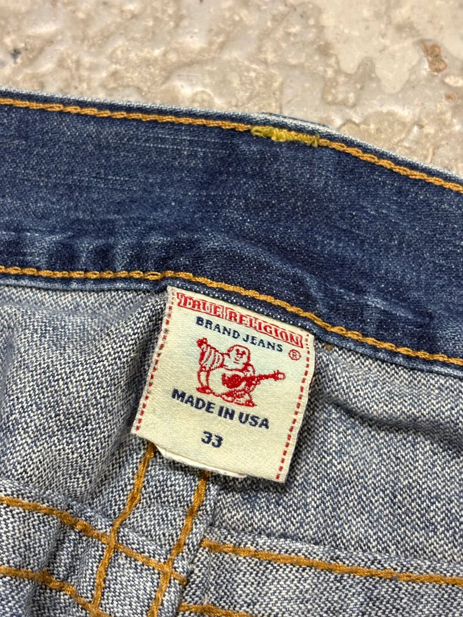 True Religion Blue Studded Denim Jeans yKlSvWB 13