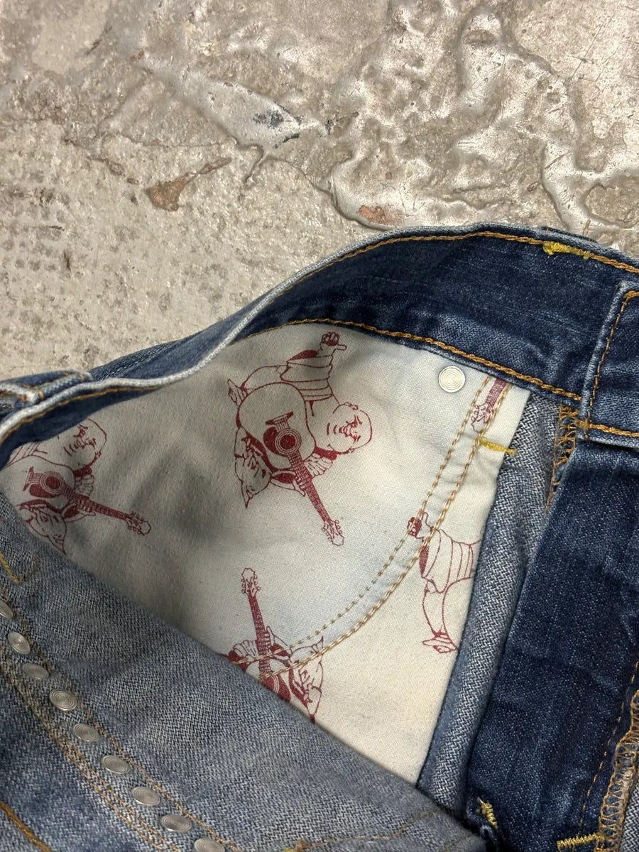 True Religion Blue Studded Denim Jeans yKlSvWB 11