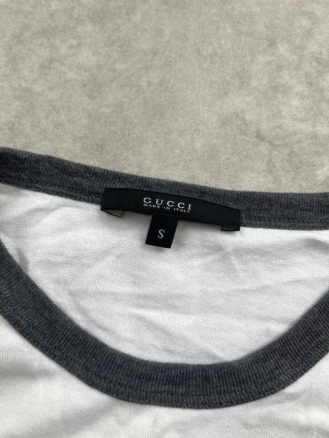 SS2015 Gucci White Signature Striped T-shirt eVbhwQB 7