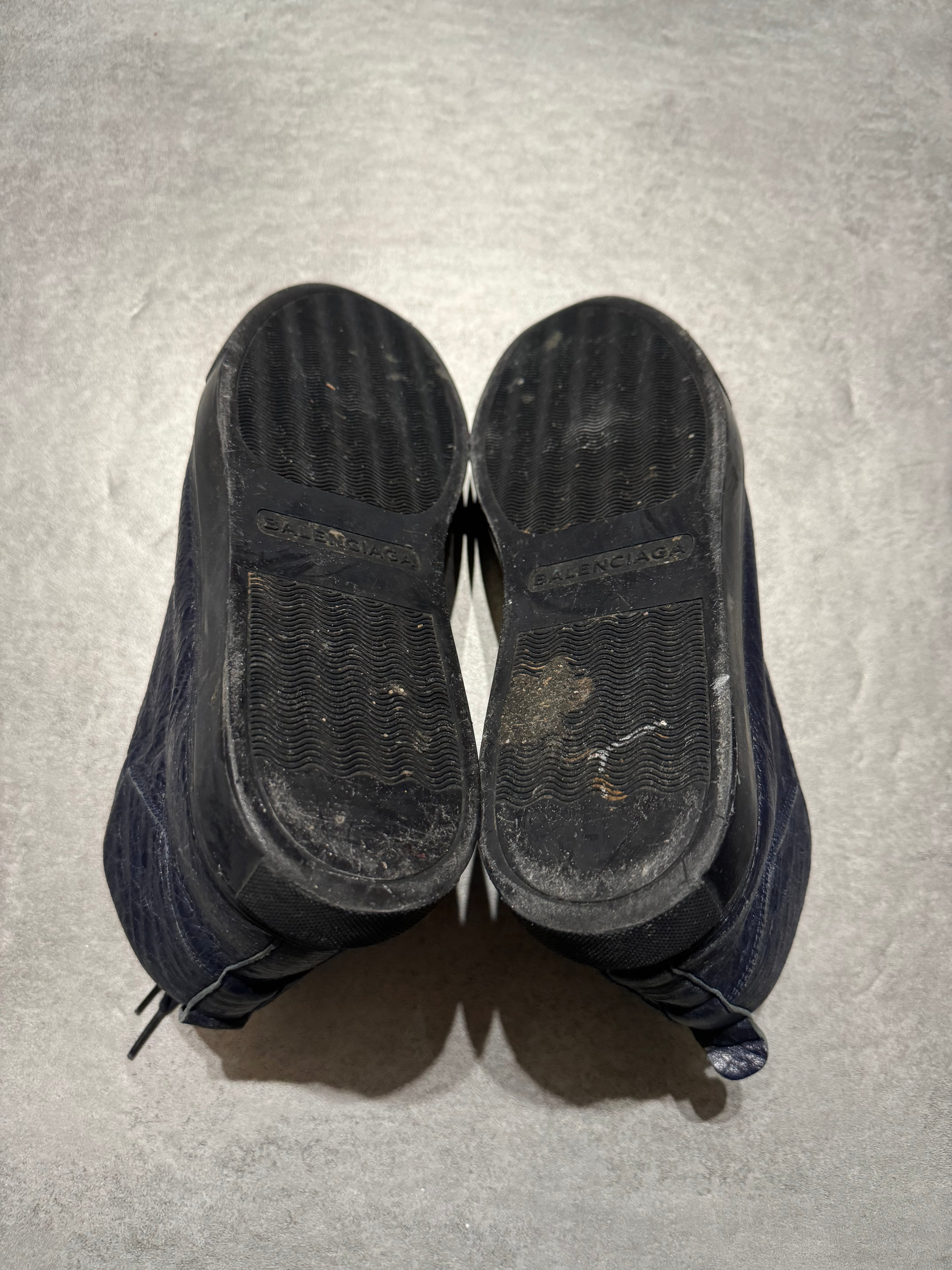 Balenciaga Arena Navy High Top Leather Sneakers (42,5) - 6