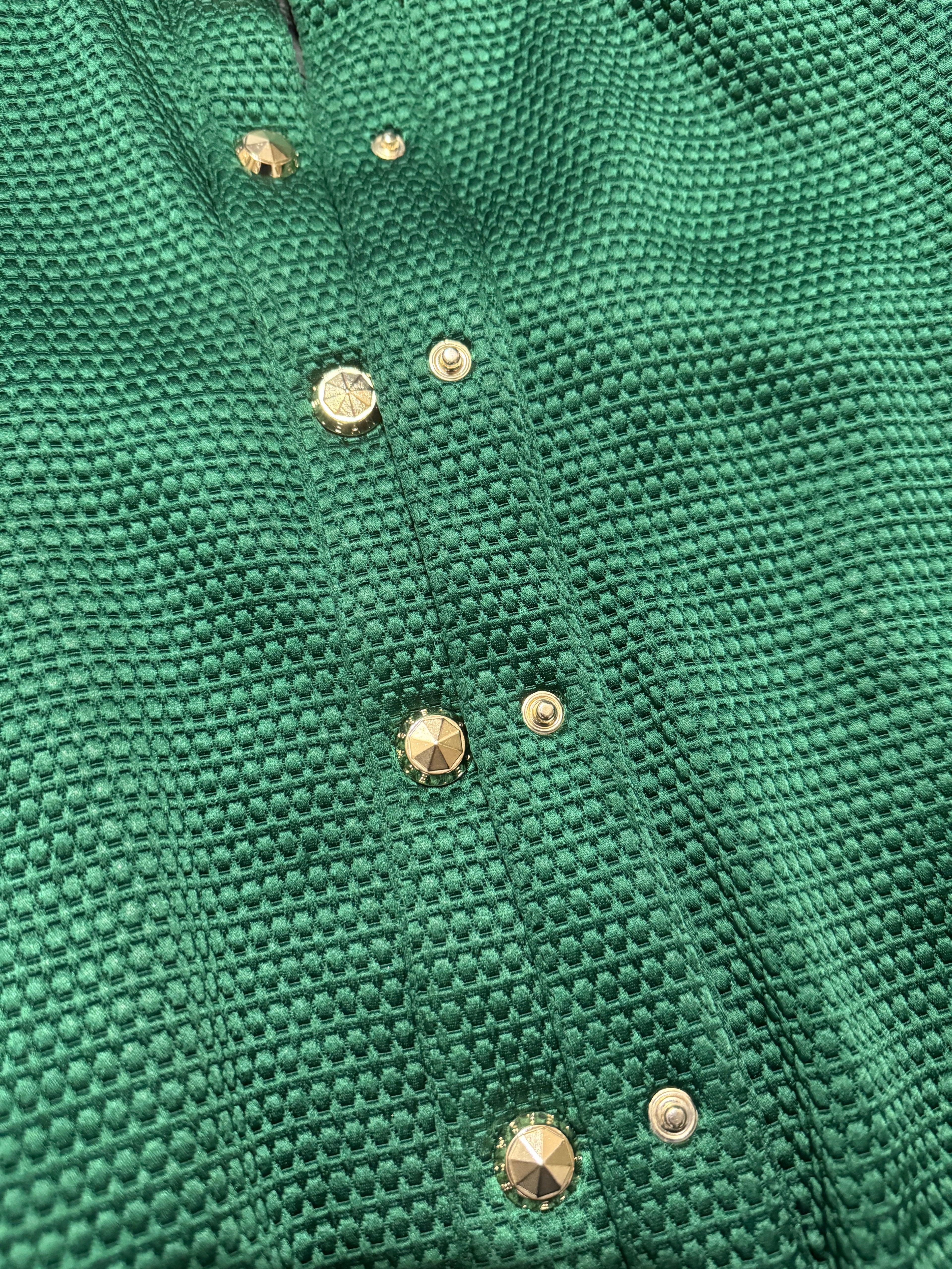 Versace Italian Green Bomber Royal Jacket (XS/S) - 10