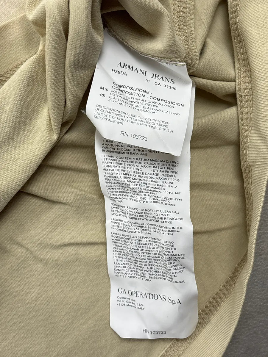 2010s Armani Beige Motorcycle Ride Free T-Shirt tuWOtYzt 10