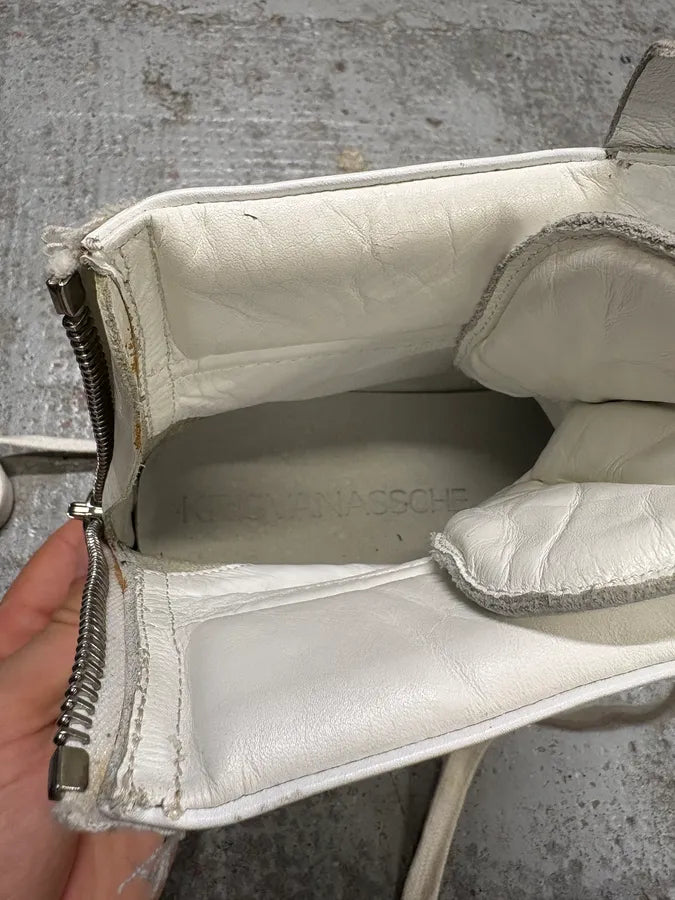 Kris Van Assche Backzip White Leather High Top Sneakers (40.5eu/us7.5) MlNlASC 8