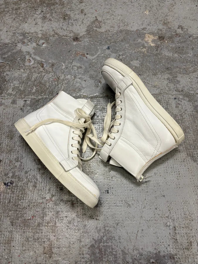 Kris Van Assche Backzip White Leather High Top Sneakers (40.5eu/us7.5) MlNlASC 5