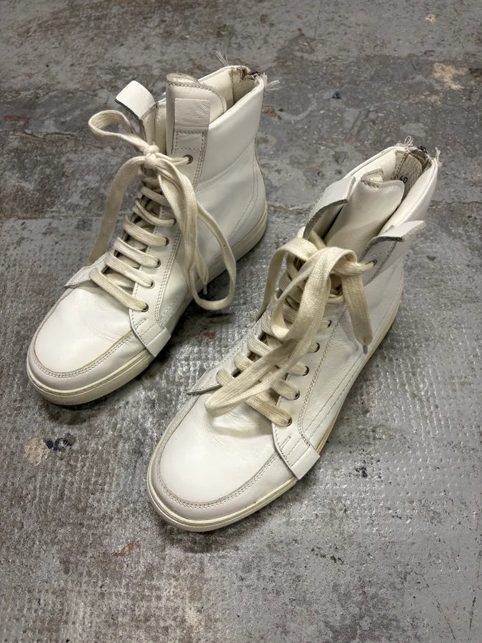 Kris Van Assche Backzip White Leather High Top Sneakers (40.5eu/us7.5) MlNlASC 2