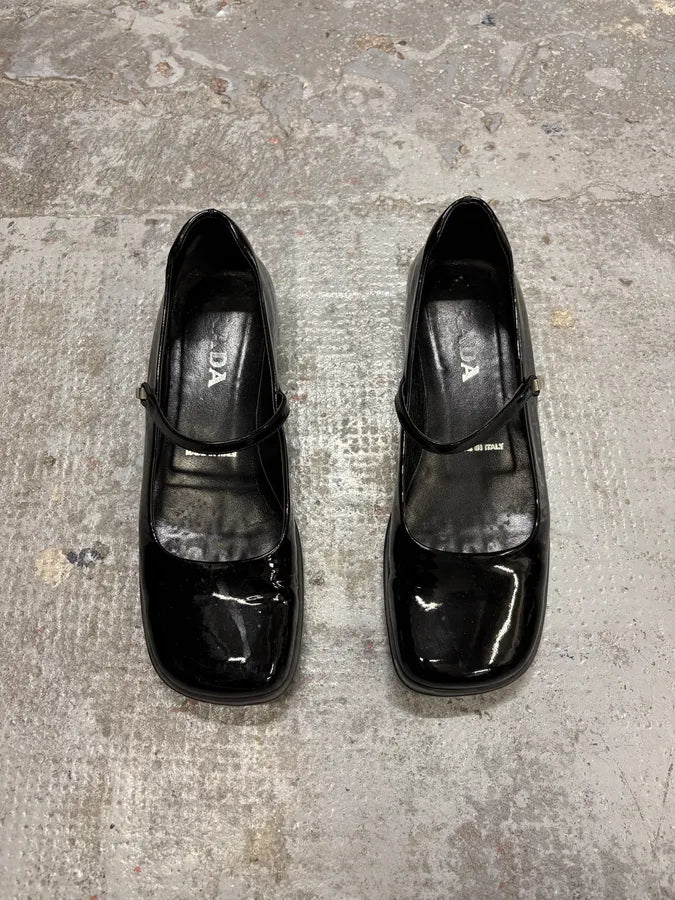 FW2000 Prada Black Pump Shoes (38eu/us5.5) GPsPVme 1