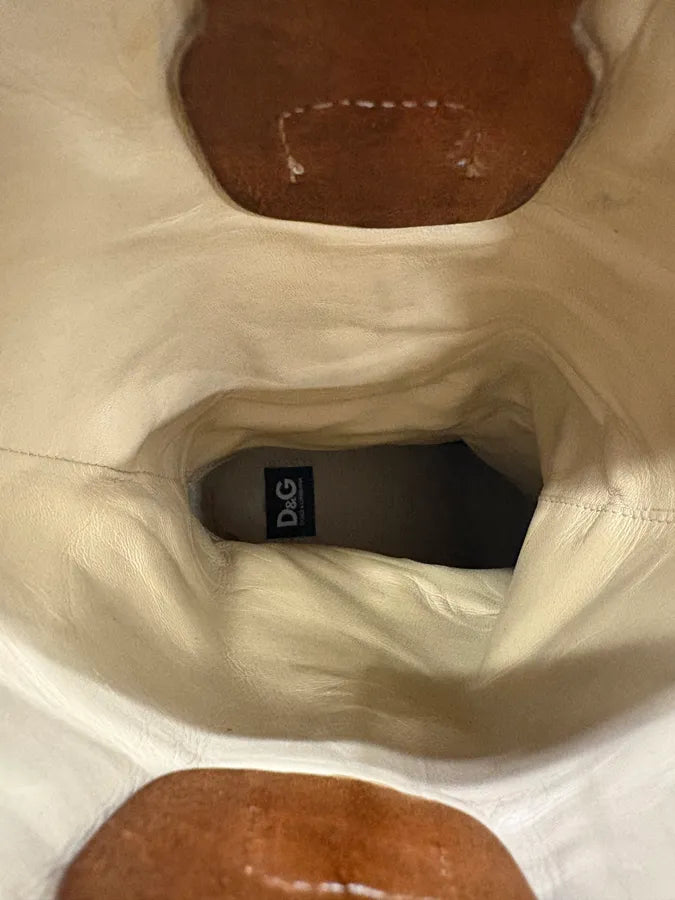 Dolce & Gabbana Leather Cowboy Santiags Star Heels Boots (38eu/us5.5) MTXShSJ 6