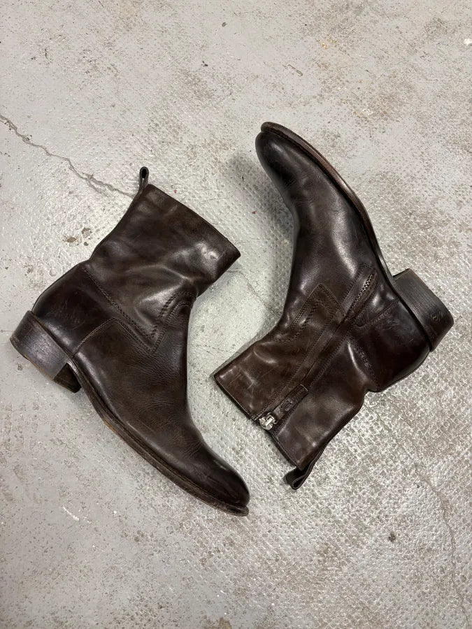 Dior Brown Leather Ankle Boots (41eu/us8) NTtUmTX 5