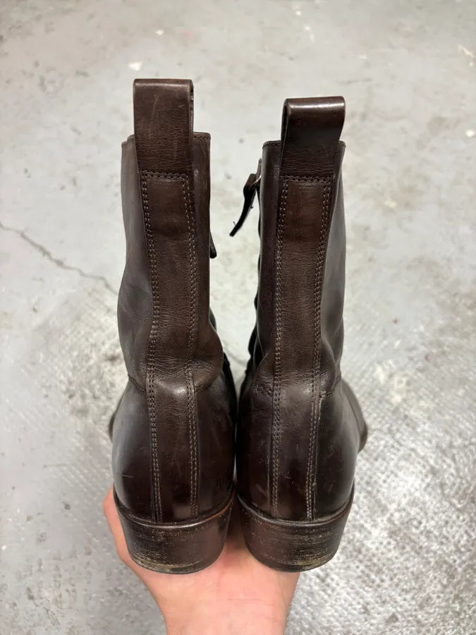 Dior Brown Leather Ankle Boots (41eu/us8) NTtUmTX 6