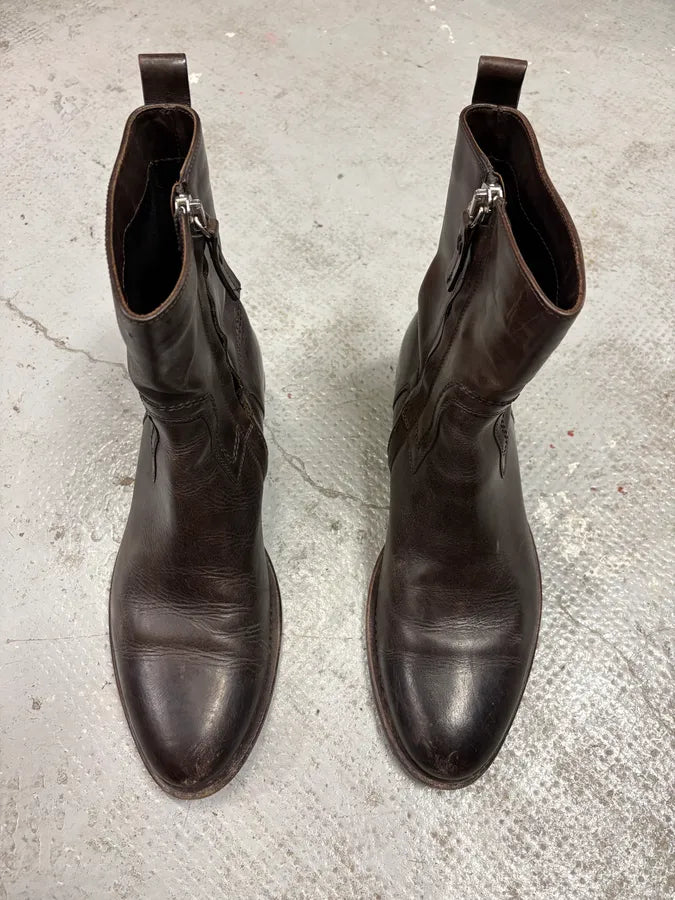 Dior Brown Leather Ankle Boots (41eu/us8) NTtUmTX 1
