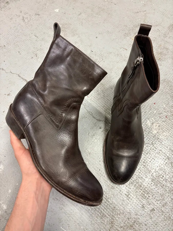 Dior Brown Leather Ankle Boots (41eu/us8) NTtUmTX 0