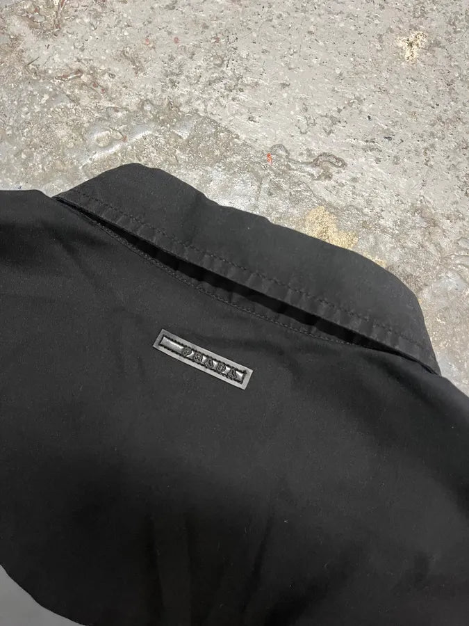 SS2008 Prada Lined Black Grey Shirt NPTLFQw 7