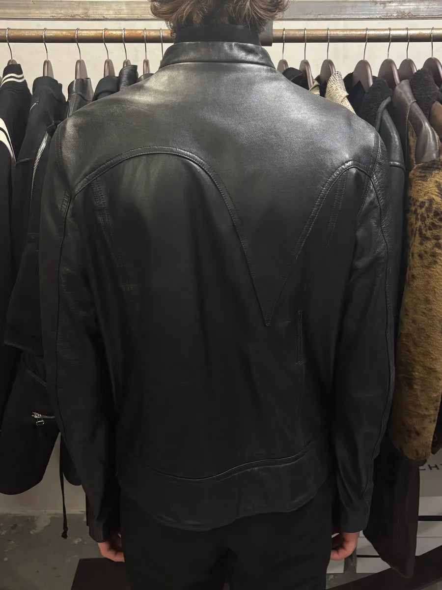 Levis Biker Trucker Mixed Black Leather Jacket (S) BZqDiJA 2