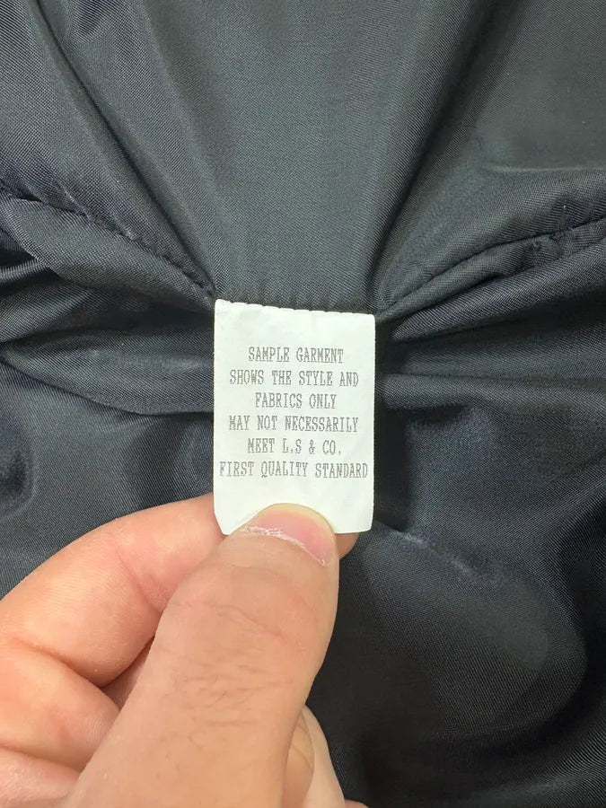 Levis Biker Trucker Mixed Black Leather Jacket (S) BZqDiJA 10