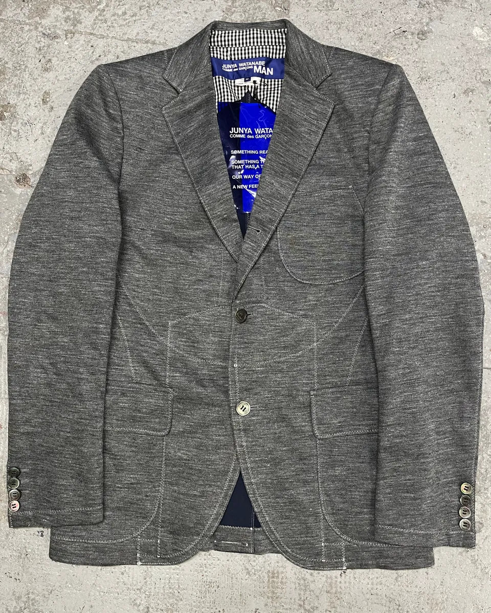Junya Watanabe Comme des Garçons Grey Blazer Jacket kmhFoaR 0