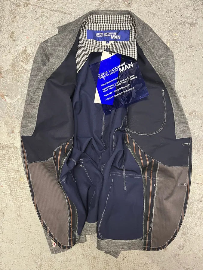 Junya Watanabe Comme des Garçons Grey Blazer Jacket kmhFoaR 5