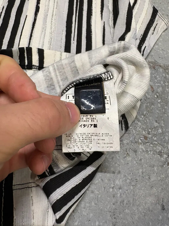 2000s Cavalli Elevation Piano Black & White Tank Top (S) vTMrDtA 6