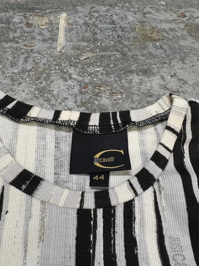 2000s Cavalli Elevation Piano Black & White Tank Top (S) vTMrDtA 5