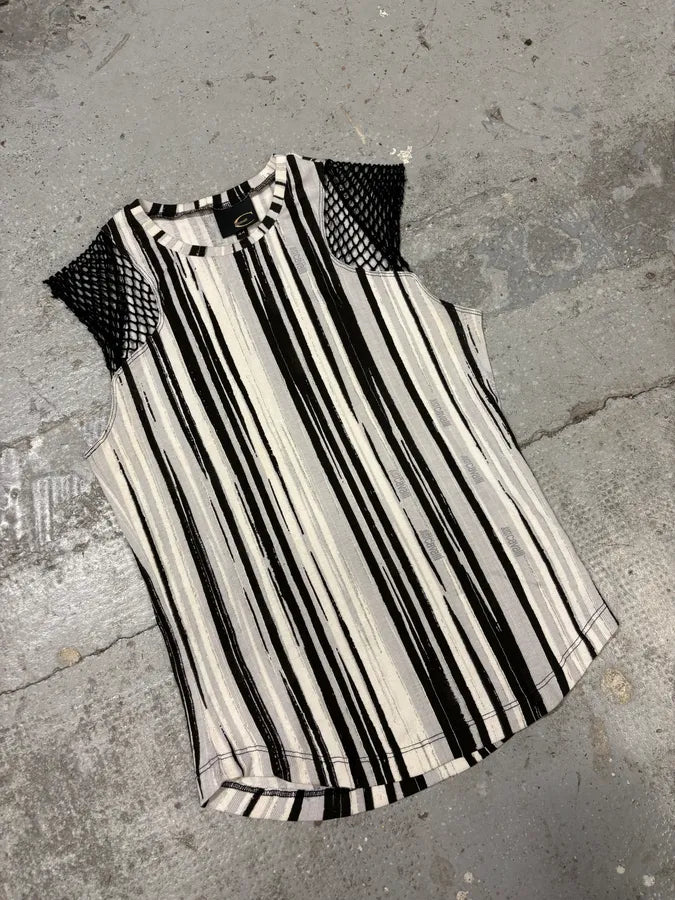 2000s Cavalli Elevation Piano Black & White Tank Top (S) vTMrDtA 2