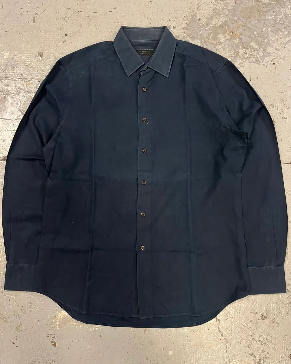 2000s Prada Navy Buttoned Shirt INVtbVN 0