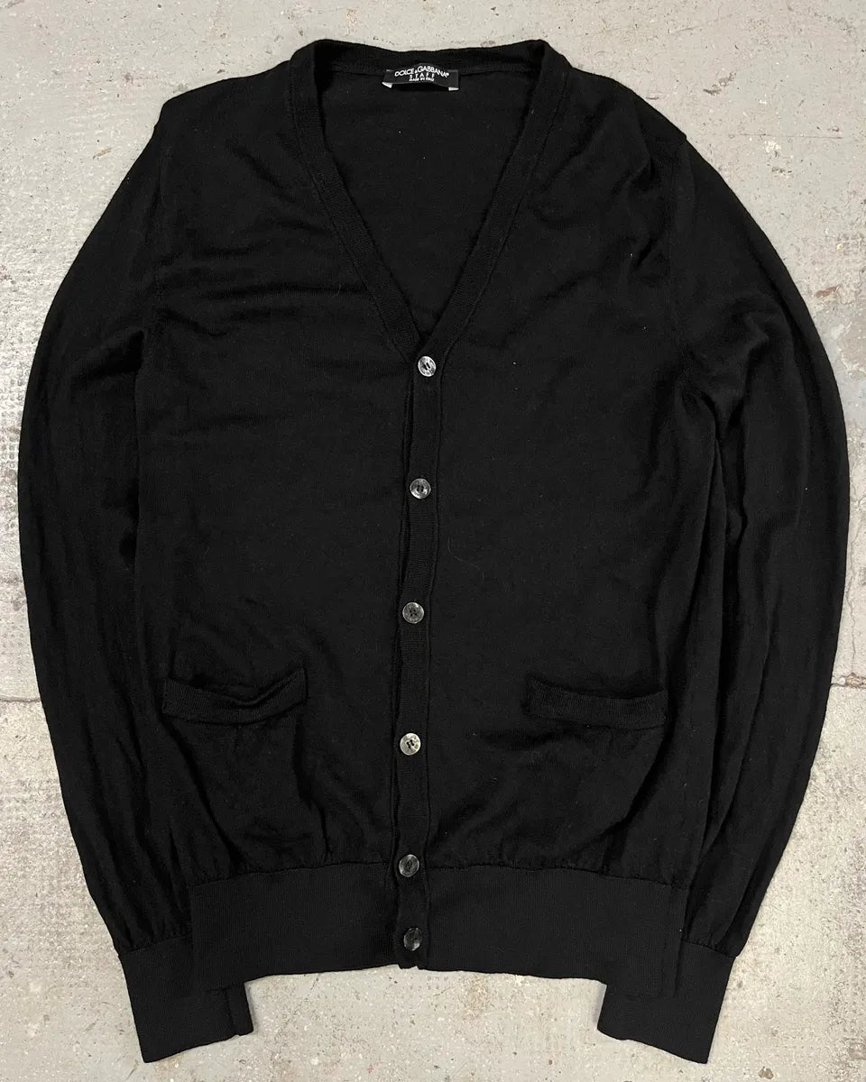 Dolce & Gabbana Minimalist Black Cardigan (S/M) gfBvOjz 0