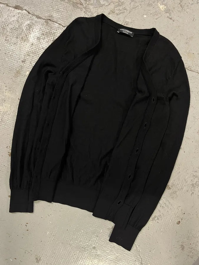 Dolce & Gabbana Minimalist Black Cardigan (S/M) gfBvOjz 4