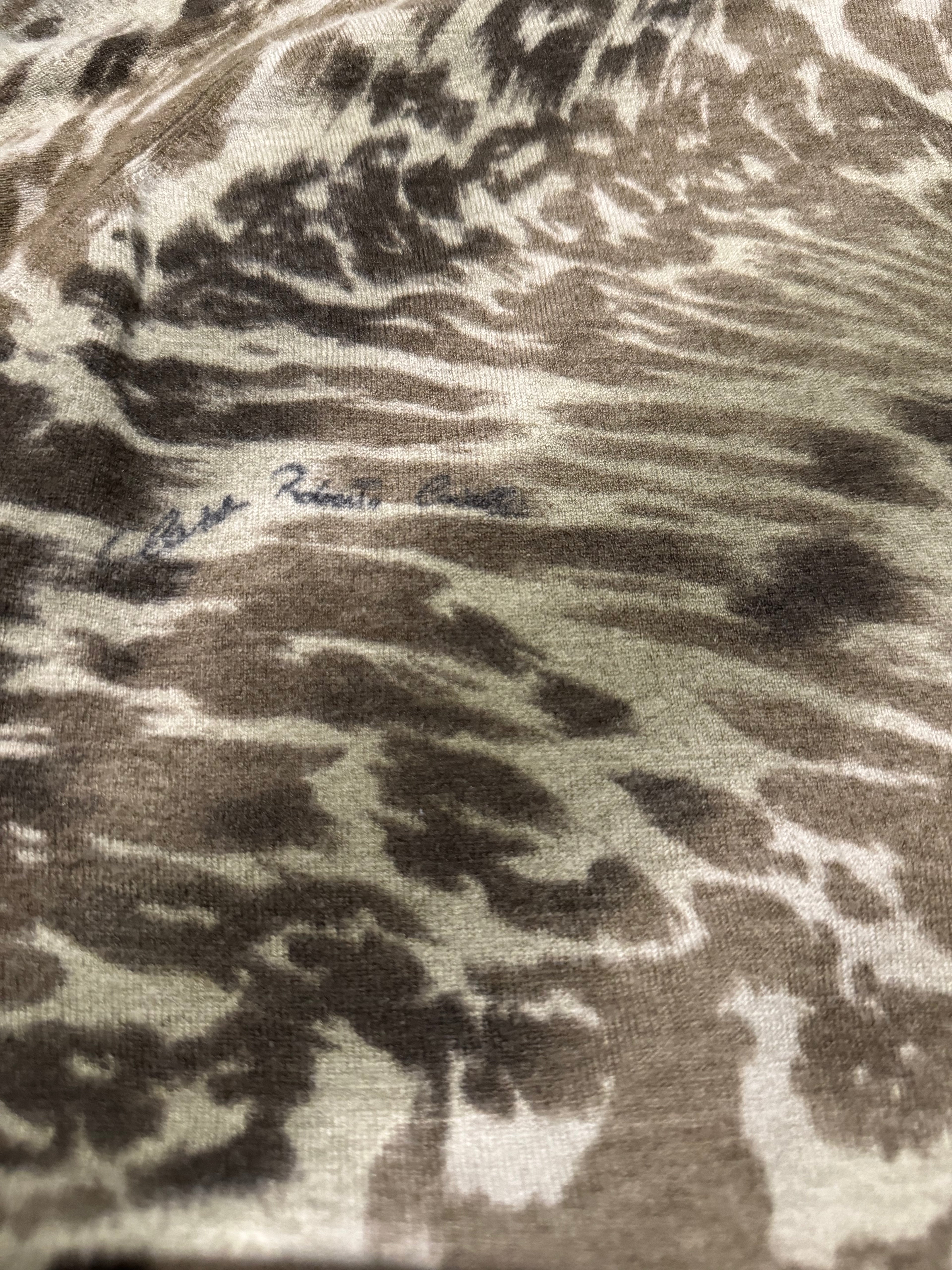 2000s Roberto Cavalli Green Camo Effect Turtleneck Sweater (S) - 8