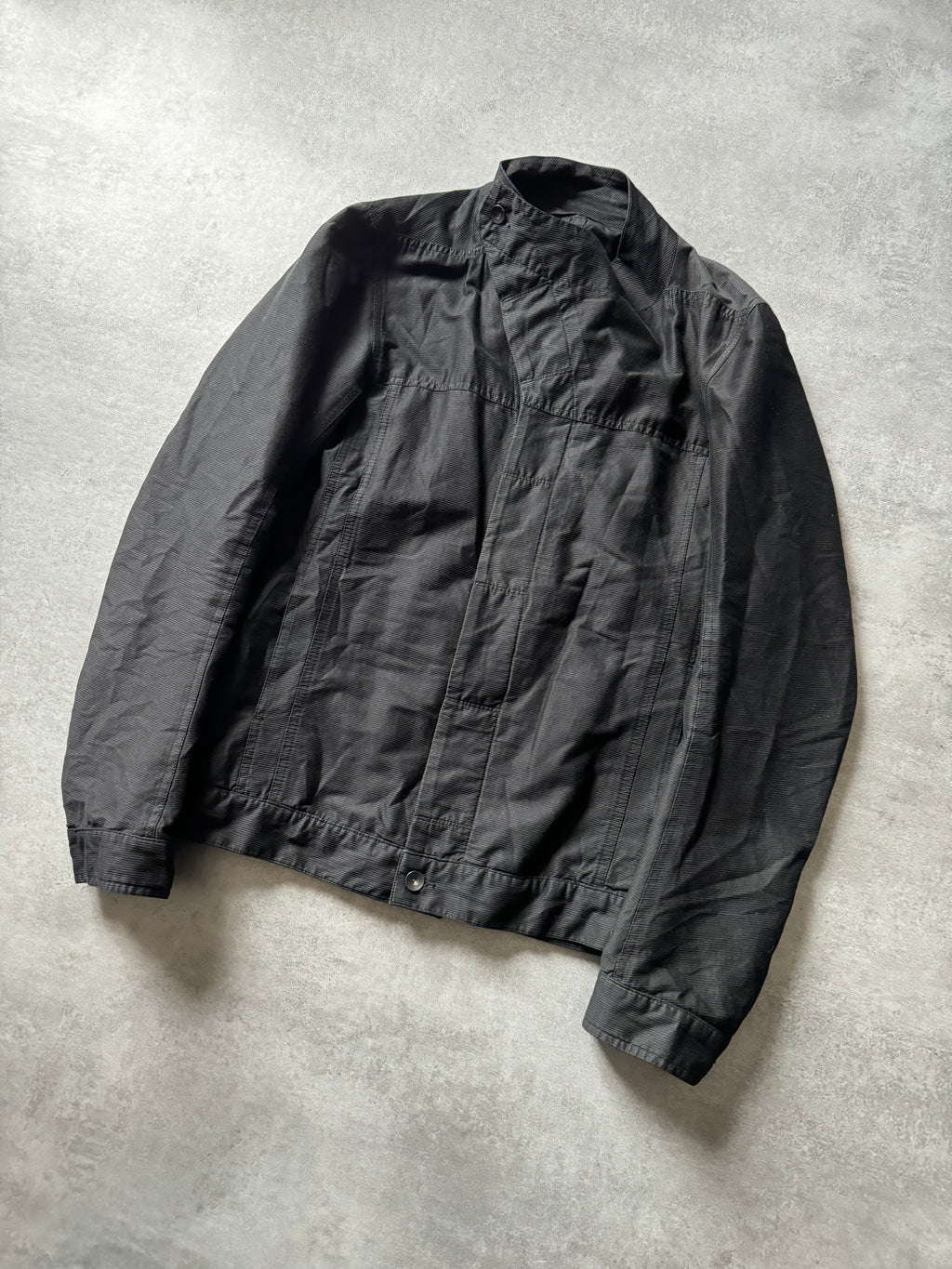 SS2016 Rick Owens Slave Asymmetrical Black Ninja Jacket (M) - 9