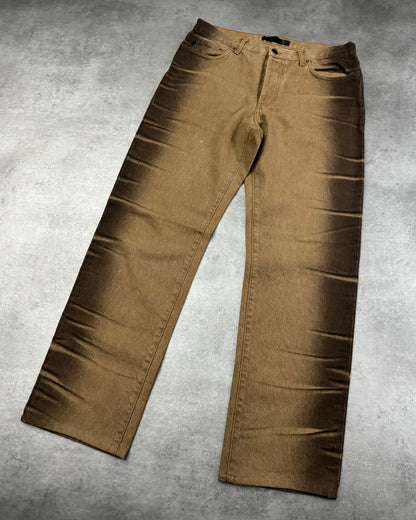 2000s Cavalli Sand Neutral Tern Effect Pants (M/L) - 3