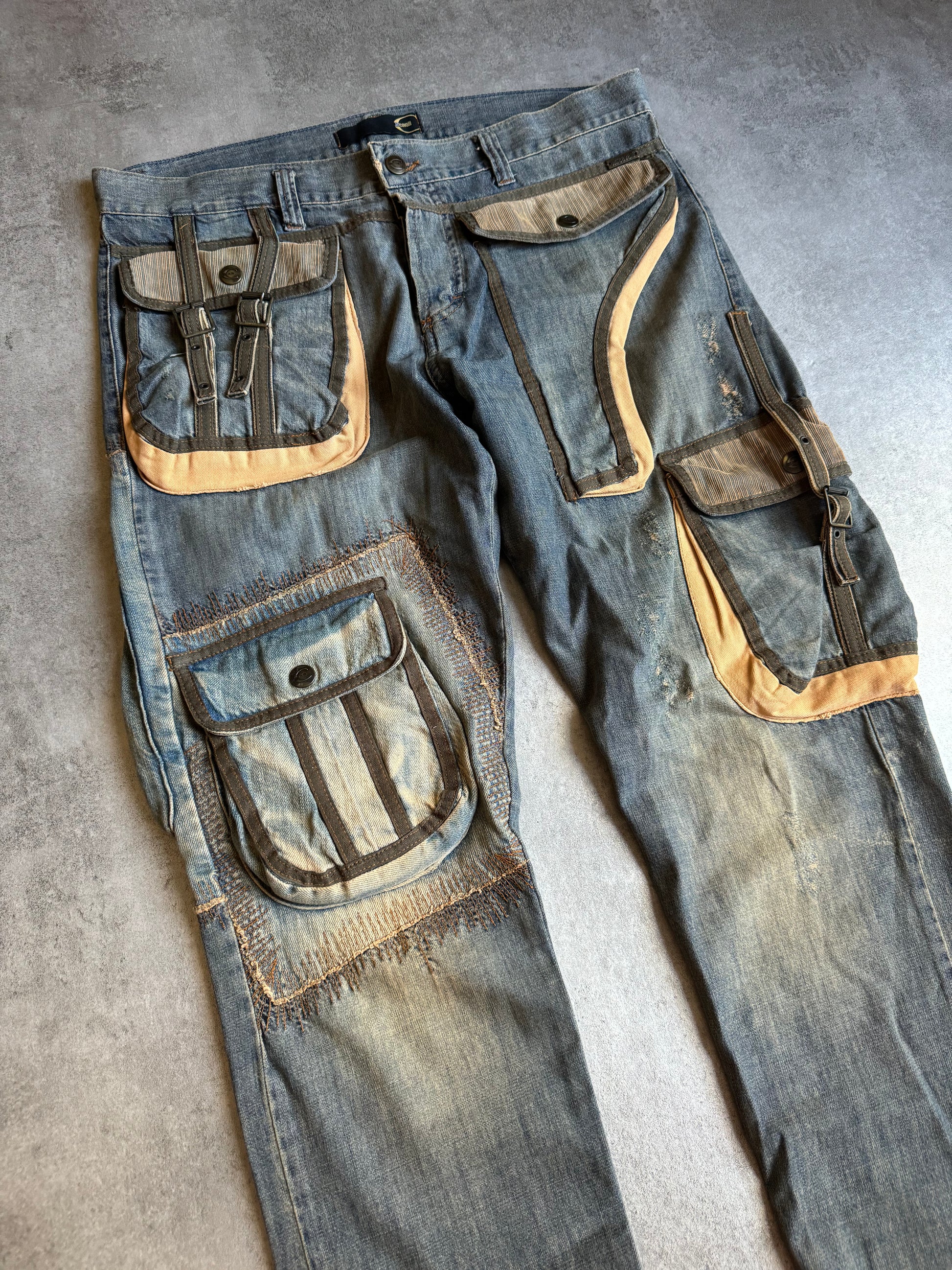 SS2006 Cavalli Harness Cargo Gun Archive Denim Jeans (L) - 9