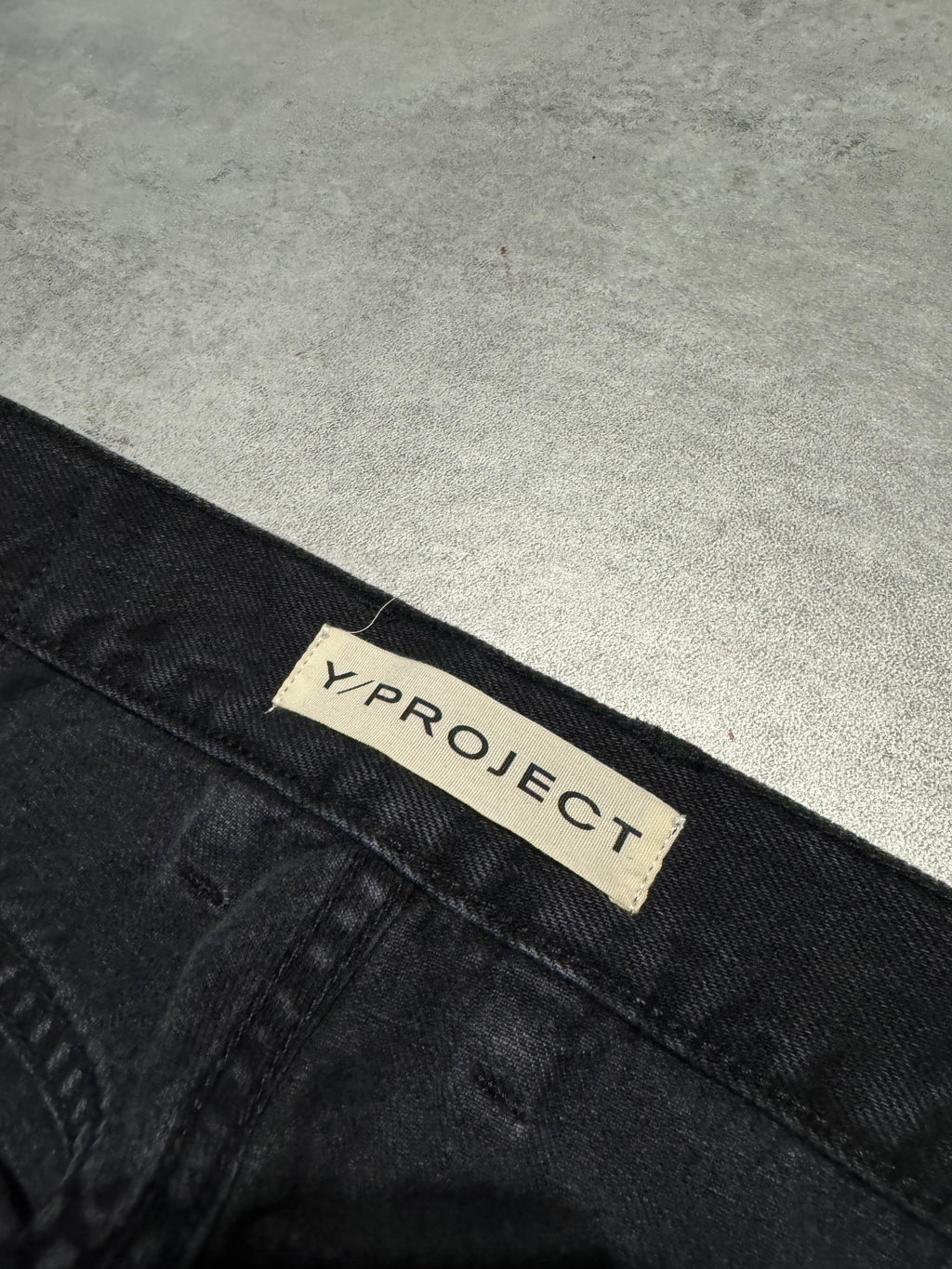 SS2025 Y/Project Snap Evergreen Black Denim Jeans (L) - 6