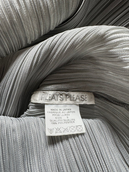 Issey Miyake Pleats Plissed Grey Splash Cardigan (S) - 8