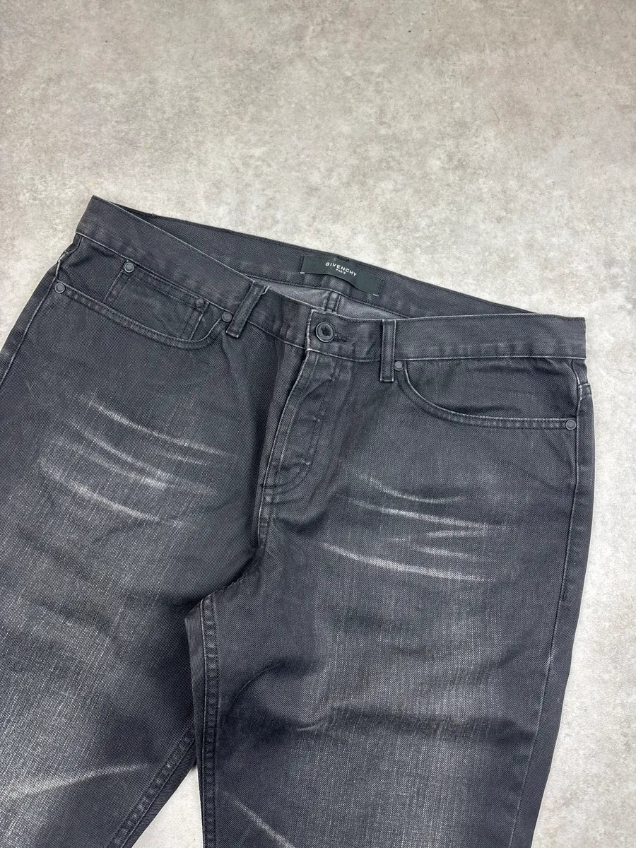 SS2011 Givenchy Black Denim Whiskered Straight-Leg Jeans by Riccardo Tisci uDoXMPHE 6
