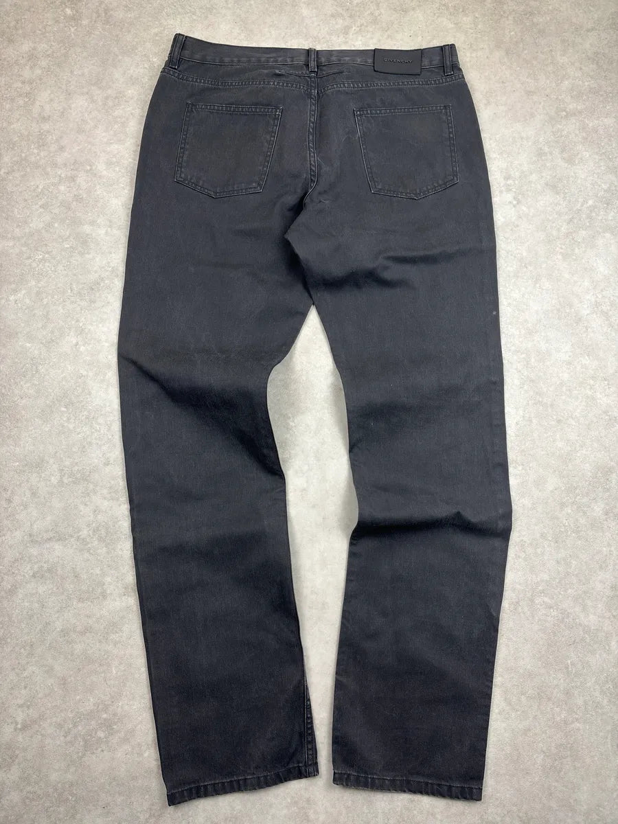 SS2011 Givenchy Black Denim Whiskered Straight-Leg Jeans by Riccardo Tisci uDoXMPHE 4