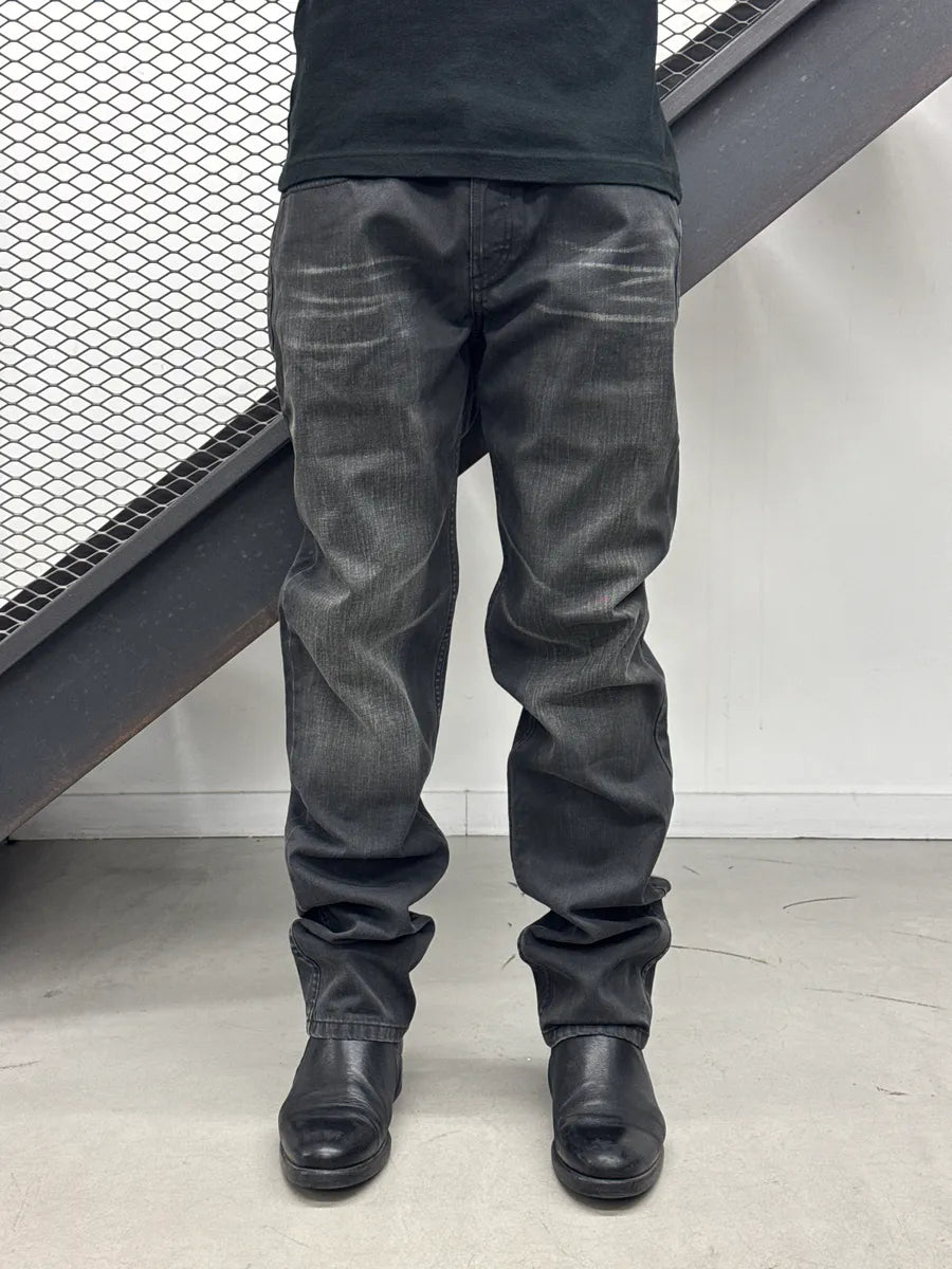 SS2011 Givenchy Black Denim Whiskered Straight-Leg Jeans by Riccardo Tisci uDoXMPHE 1