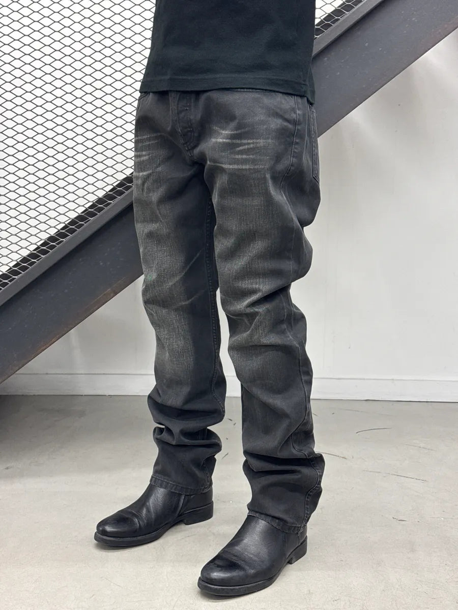 SS2011 Givenchy Black Denim Whiskered Straight-Leg Jeans by Riccardo Tisci uDoXMPHE 2