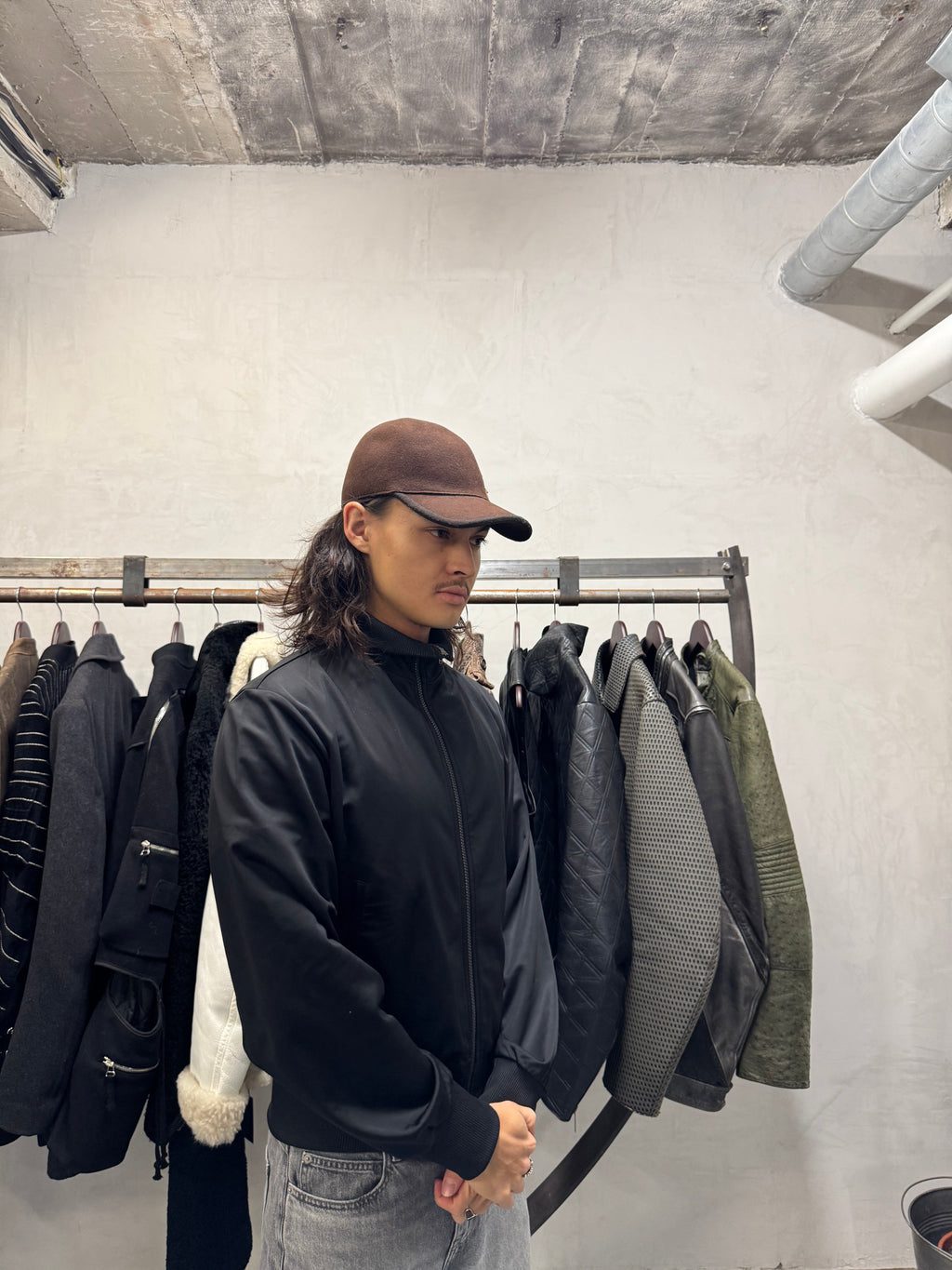 1990s Armani Brown Wool Signature Cap (OS) - 3