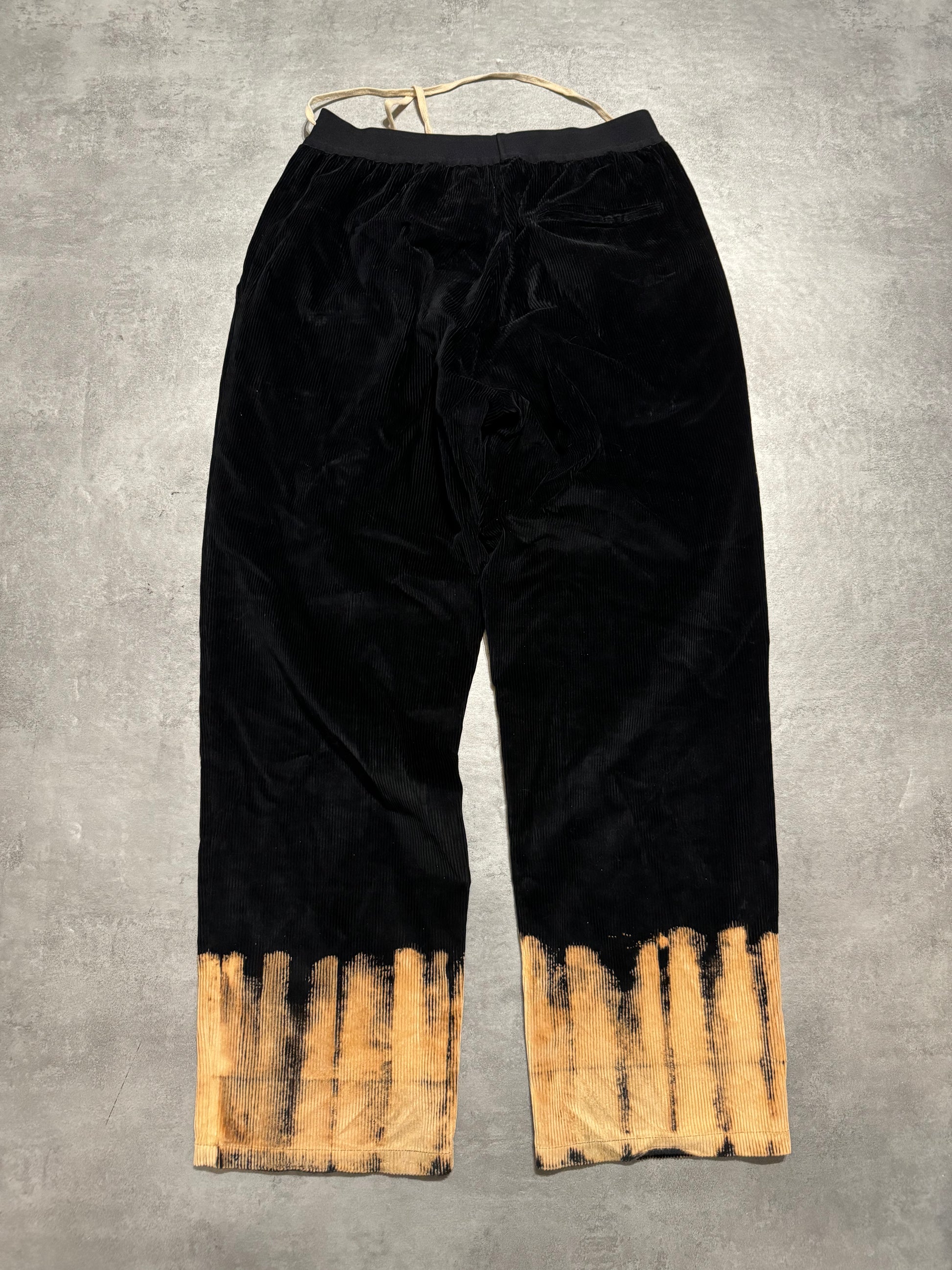 SS2022 Cavalli Fire Magma Velvet Large Cozy Navy Pants (L/XL) - 3