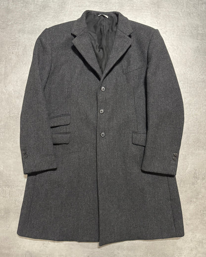 FW1998 Prada Italian Grey Wool Imperial Trench Coat  (L/XL) - 1