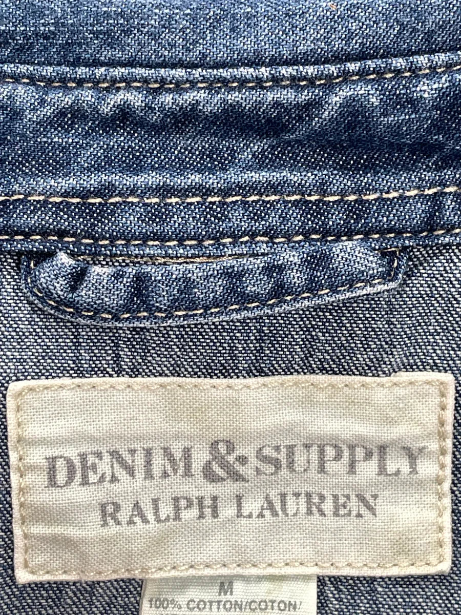 2010s Ralph Lauren Denim & Supply Blue Denim Camouflage Western Shirt uHaOvdzz 11