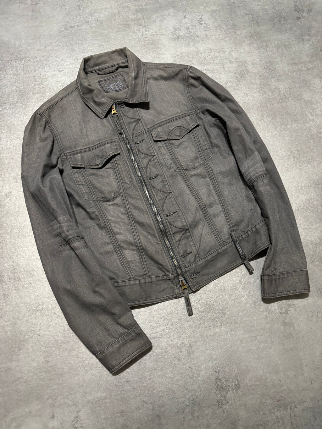 2000s Marithé + François Girbaud Grey Buttoned Jacket  (S) - 2