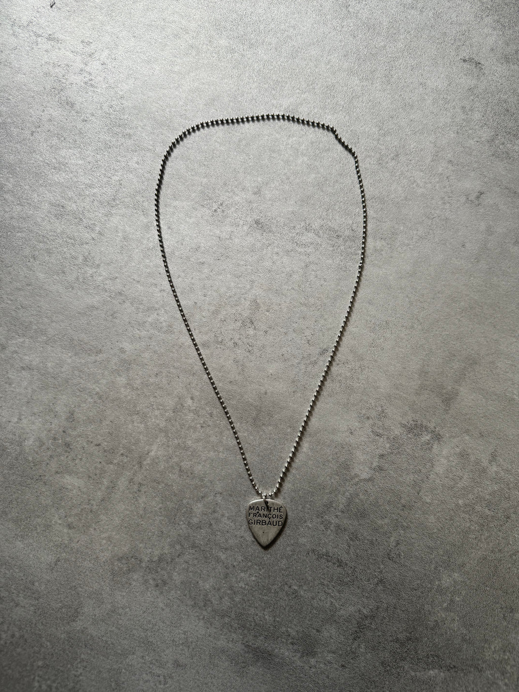 2000s Marithé + François Girbaud Guitar Pick Silver Necklace (OS) - 5