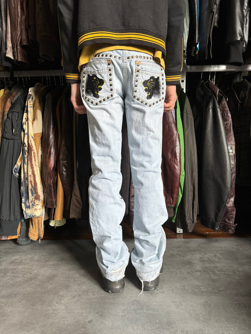 SS2006 Dolce & Gabbana Tiger Embroideries Jeans (S) - 8