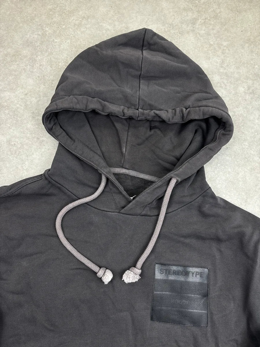 AW2020 Maison Margiela Grey Stereotype Patch Hoodie uPrqPrgU 5