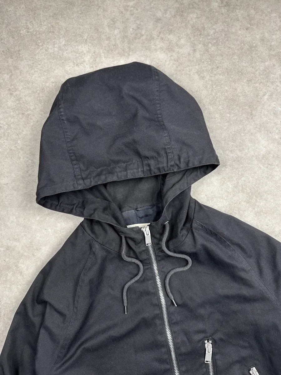 AW2013 Saint Laurent Paris Black Hooded Zip Bomber Jacket by Hedi Slimane uQzfmBdp 7