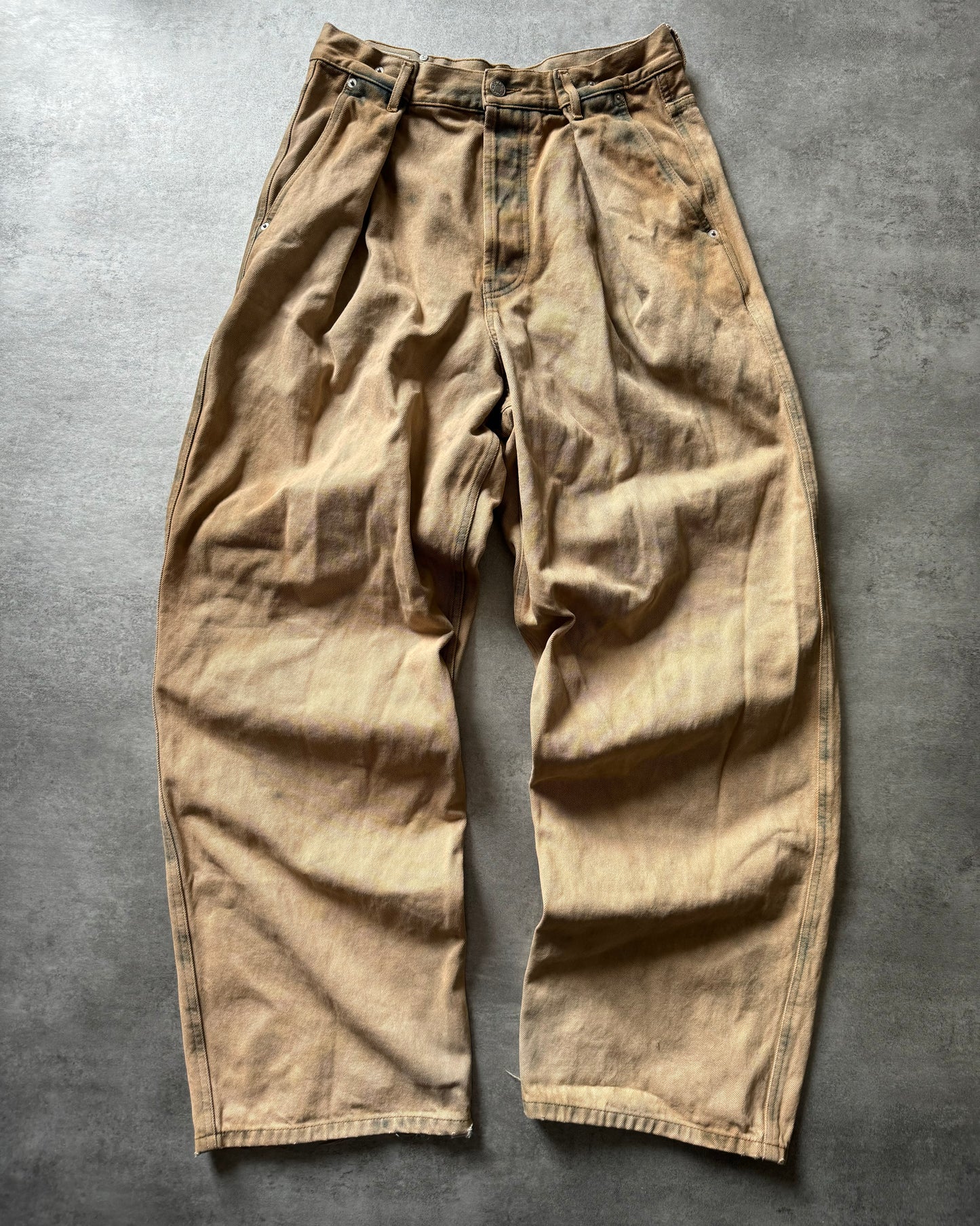 FW2021 Dries Van Noten Dyed Cozy Faded Pants  (M) - 1